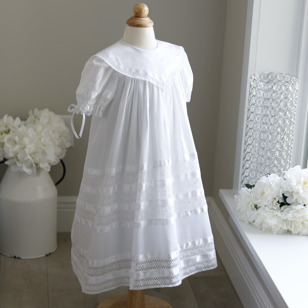 New Strasburg Dress White With Crocheted Lace Special Occasion